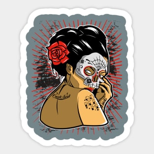 Skull Geisha Sticker